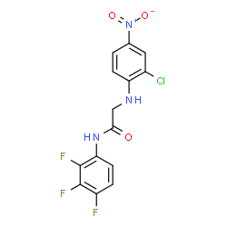 ChemSpider 2D Image | N~2~-(2-Chloro-4-nitrophenyl)-N-(2,3,4-trifluorophenyl)glycinamide | C14H9ClF3N3O3