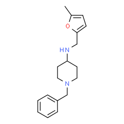 ChemSpider 2D Image | 1-Benzyl-N-[(5-methyl-2-furyl)methyl]-4-piperidinamine | C18H24N2O