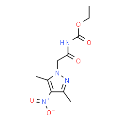ChemSpider 2D Image | Ethyl [(3,5-dimethyl-4-nitro-1H-pyrazol-1-yl)acetyl]carbamate | C10H14N4O5
