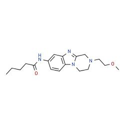 ChemSpider 2D Image | N-[2-(2-Methoxyethyl)-1,2,3,4-tetrahydropyrazino[1,2-a]benzimidazol-8-yl]pentanamide | C18H26N4O2