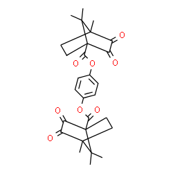 ChemSpider 2D Image | 1,4-Phenylene bis(4,7,7-trimethyl-2,3-dioxobicyclo[2.2.1]heptane-1-carboxylate) | C28H30O8