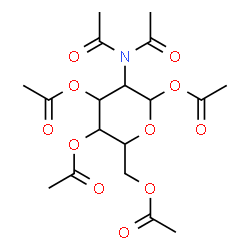ChemSpider 2D Image | 1,3,4,6-Tetra-O-acetyl-2-deoxy-2-(diacetylamino)hexopyranose | C18H25NO11