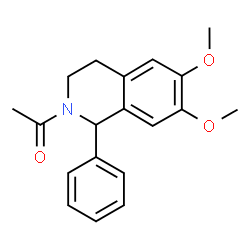 ChemSpider 2D Image | 1-(6,7-Dimethoxy-1-phenyl-3,4-dihydro-2(1H)-isoquinolinyl)ethanone | C19H21NO3