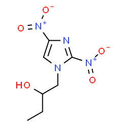 ChemSpider 2D Image | 1-(2,4-Dinitro-1H-imidazol-1-yl)-2-butanol | C7H10N4O5
