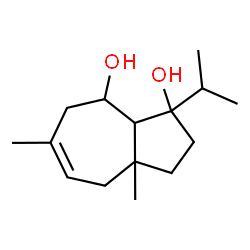 ChemSpider 2D Image | 1-Isopropyl-3a,6-dimethyl-1,2,3,3a,4,7,8,8a-octahydro-1,8-azulenediol | C15H26O2