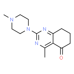 ChemSpider 2D Image | 4-Methyl-2-(4-methyl-1-piperazinyl)-7,8-dihydro-5(6H)-quinazolinone | C14H20N4O