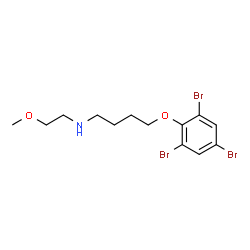ChemSpider 2D Image | N-(2-Methoxyethyl)-4-(2,4,6-tribromophenoxy)-1-butanamine | C13H18Br3NO2