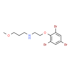 ChemSpider 2D Image | 3-Methoxy-N-[2-(2,4,6-tribromophenoxy)ethyl]-1-propanamine | C12H16Br3NO2