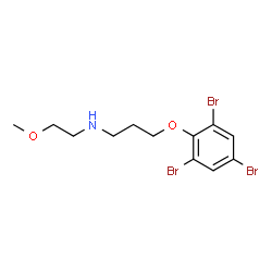 ChemSpider 2D Image | N-(2-Methoxyethyl)-3-(2,4,6-tribromophenoxy)-1-propanamine | C12H16Br3NO2