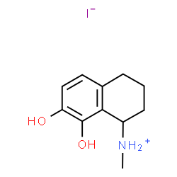 ChemSpider 2D Image | 7,8-Dihydroxy-N-methyl-1,2,3,4-tetrahydro-1-naphthalenaminium iodide | C11H16INO2