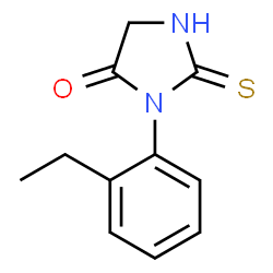 ChemSpider 2D Image | 3-(2-Ethylphenyl)-2-thioxo-4-imidazolidinone | C11H12N2OS