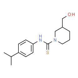 ChemSpider 2D Image | 3-(Hydroxymethyl)-N-(4-isopropylphenyl)-1-piperidinecarbothioamide | C16H24N2OS