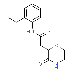 ChemSpider 2D Image | N-(2-Ethylphenyl)-2-(3-oxo-2-thiomorpholinyl)acetamide | C14H18N2O2S