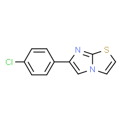 ChemSpider 2D Image | 6-(4-Chlorophenyl)imidazo[2,1-b]thiazole | C11H7ClN2S