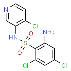 ChemSpider 2D Image | 2-Amino-4,6-dichloro-N-(4-chloro-3-pyridinyl)benzenesulfonamide | C11H8Cl3N3O2S
