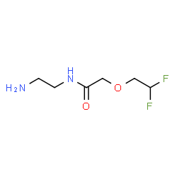 ChemSpider 2D Image | N-(2-Aminoethyl)-2-(2,2-difluoroethoxy)acetamide | C6H12F2N2O2