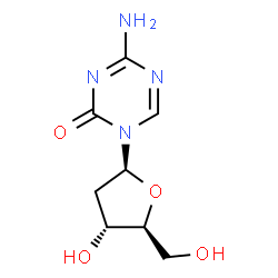 ChemSpider 2D Image | 4-Amino-1-(2-deoxy-beta-L-erythro-pentofuranosyl)-1,3,5-triazin-2(1H)-one | C8H12N4O4