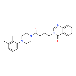 ChemSpider 2D Image | 3-{4-[4-(2,3-Dimethylphenyl)-1-piperazinyl]-4-oxobutyl}-4(3H)-quinazolinone | C24H28N4O2