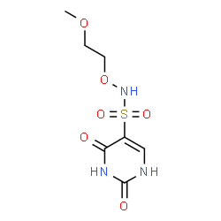 ChemSpider 2D Image | N-(2-Methoxyethoxy)-2,4-dioxo-1,2,3,4-tetrahydro-5-pyrimidinesulfonamide | C7H11N3O6S