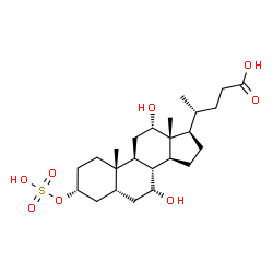 ChemSpider 2D Image | (3alpha,5beta,7alpha,12alpha)-7,12-Dihydroxy-3-(sulfooxy)cholan-24-oic acid | C24H40O8S