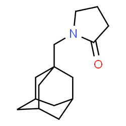 ChemSpider 2D Image | 1-(Adamantan-1-ylmethyl)-2-pyrrolidinone | C15H23NO