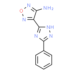 ChemSpider 2D Image | 4-(3-Phenyl-1H-1,2,4-triazol-5-yl)-1,2,5-oxadiazol-3-amine | C10H8N6O