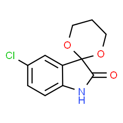 ChemSpider 2D Image | 5'-Chlorospiro[1,3-dioxane-2,3'-indol]-2'(1'H)-one | C11H10ClNO3