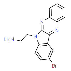 ChemSpider 2D Image | 2-(9-Bromo-6H-indolo[2,3-b]quinoxalin-6-yl)ethanamine | C16H13BrN4