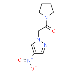 ChemSpider 2D Image | 2-(4-Nitro-1H-pyrazol-1-yl)-1-(1-pyrrolidinyl)ethanone | C9H12N4O3