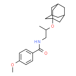 ChemSpider 2D Image | N-[2-(Adamantan-1-yloxy)propyl]-4-methoxybenzamide | C21H29NO3