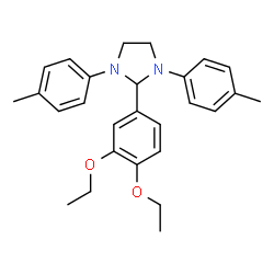 ChemSpider 2D Image | 2-(3,4-Diethoxyphenyl)-1,3-bis(4-methylphenyl)imidazolidine | C27H32N2O2