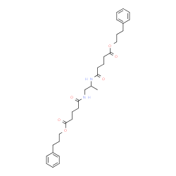 ChemSpider 2D Image | Bis(3-phenylpropyl) 5,5'-(1,2-propanediyldiimino)bis(5-oxopentanoate) | C31H42N2O6