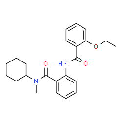 ChemSpider 2D Image | N-Cyclohexyl-2-[(2-ethoxybenzoyl)amino]-N-methylbenzamide | C23H28N2O3
