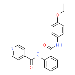 ChemSpider 2D Image | N-{2-[(4-Ethoxyphenyl)carbamoyl]phenyl}isonicotinamide | C21H19N3O3