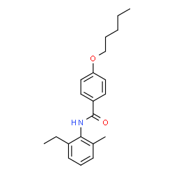 ChemSpider 2D Image | N-(2-Ethyl-6-methylphenyl)-4-(pentyloxy)benzamide | C21H27NO2