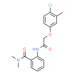 ChemSpider 2D Image | 2-{[(4-Chloro-3-methylphenoxy)acetyl]amino}-N,N-dimethylbenzamide | C18H19ClN2O3