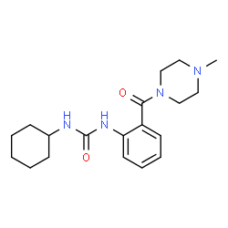 ChemSpider 2D Image | 1-Cyclohexyl-3-{2-[(4-methyl-1-piperazinyl)carbonyl]phenyl}urea | C19H28N4O2