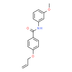 ChemSpider 2D Image | 4-(Allyloxy)-N-(3-methoxyphenyl)benzamide | C17H17NO3