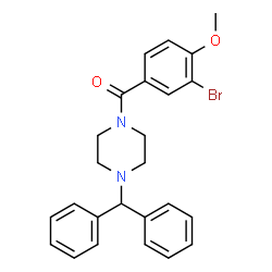 ChemSpider 2D Image | (3-Bromo-4-methoxyphenyl)[4-(diphenylmethyl)-1-piperazinyl]methanone | C25H25BrN2O2