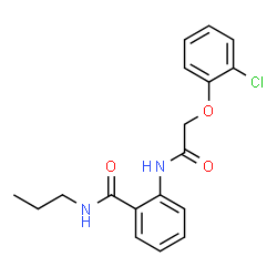 ChemSpider 2D Image | 2-{[(2-Chlorophenoxy)acetyl]amino}-N-propylbenzamide | C18H19ClN2O3