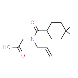 ChemSpider 2D Image | N-Allyl-N-[(4,4-difluorocyclohexyl)carbonyl]glycine | C12H17F2NO3