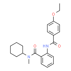 ChemSpider 2D Image | N-Cyclohexyl-2-[(4-ethoxybenzoyl)amino]-N-methylbenzamide | C23H28N2O3