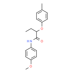 ChemSpider 2D Image | N-(4-Methoxyphenyl)-2-(4-methylphenoxy)butanamide | C18H21NO3