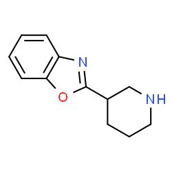 ChemSpider 2D Image | 2-(3-Piperidinyl)-1,3-benzoxazole | C12H14N2O