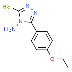 ChemSpider 2D Image | 4-Amino-5-(4-ethoxyphenyl)-2,4-dihydro-3H-1,2,4-triazole-3-thione | C10H12N4OS