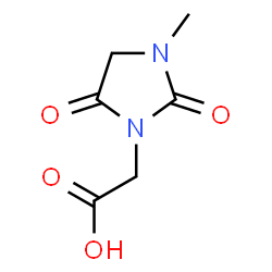 ChemSpider 2D Image | (3-Methyl-2,5-dioxo-1-imidazolidinyl)acetic acid | C6H8N2O4