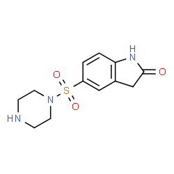 ChemSpider 2D Image | 1,3-Dihydro-5-(1-piperazinylsulfonyl)-2H-indol-2-one | C12H15N3O3S