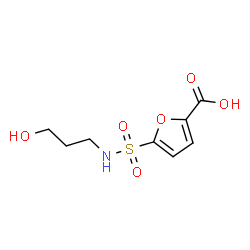 ChemSpider 2D Image | 5-[(3-Hydroxypropyl)sulfamoyl]-2-furoic acid | C8H11NO6S