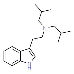 ChemSpider 2D Image | N-[2-(1H-Indol-3-yl)ethyl]-N-isobutyl-2-methyl-1-propanamine | C18H28N2