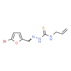 ChemSpider 2D Image | N-Allyl-2-[(5-bromo-2-furyl)methylene]hydrazinecarbothioamide | C9H10BrN3OS